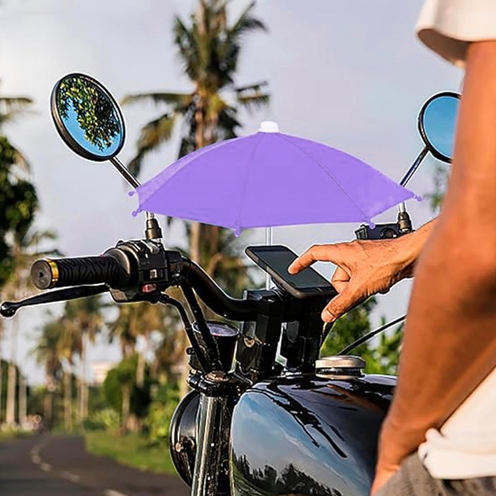 Handy-Regenschirm Mit Clip - Verstellbarer Sonnenschutz Für Outdoor-Aktivitäten