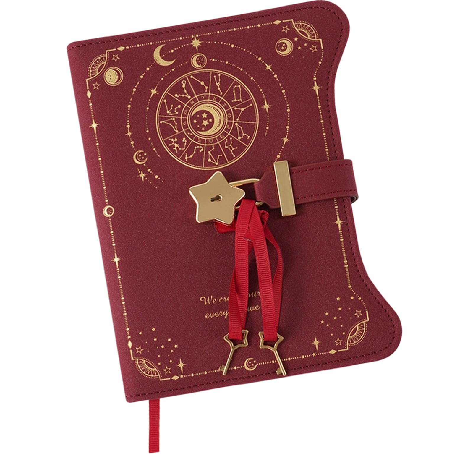 BWANGIAO Lockable Diary Notebook with Hardcover PU Journal 360 Pages Lined Ribbon Bookmarks For Offices School Travel Use