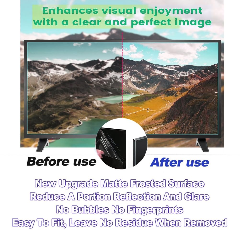 Protector de pantalla de TV, protector de pantalla doméstico para evitar daños por arañazos | Montaje sencillo y seguro que funciona tanto para televisores de pared como de mesa