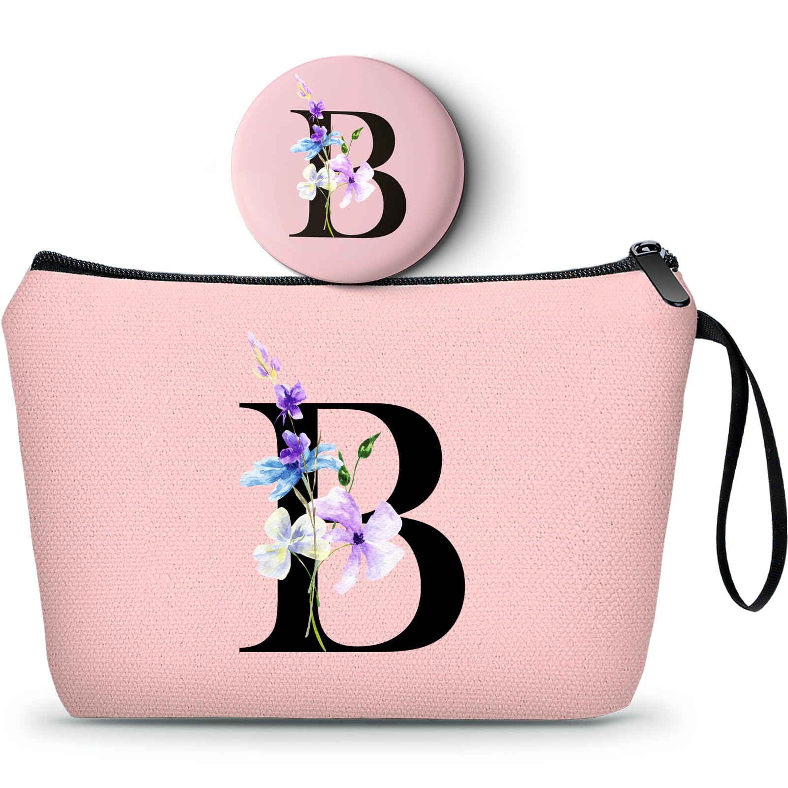 Birthday Inspirational Bridesmaid Proposal Team Small Gifts for Women Mom Aunt Teacher Sister Coworkers Makeup Cosmetic Bag Travel with Mirror Mothers