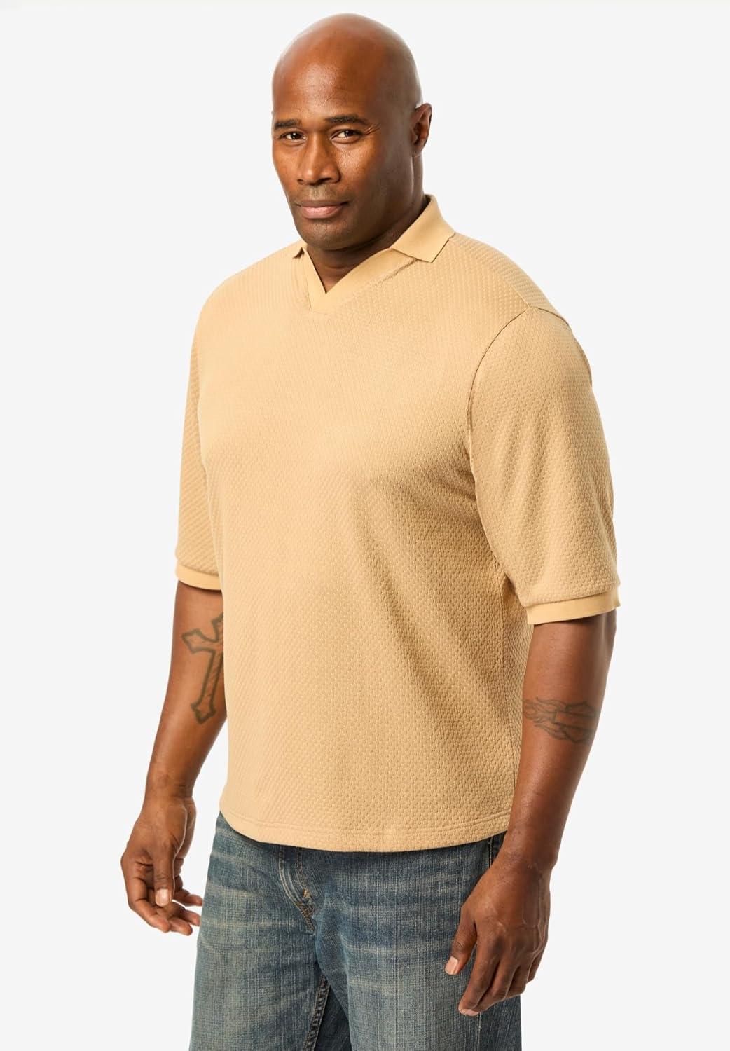 KingSize Men's Big & Tall Knit Sweater Polo