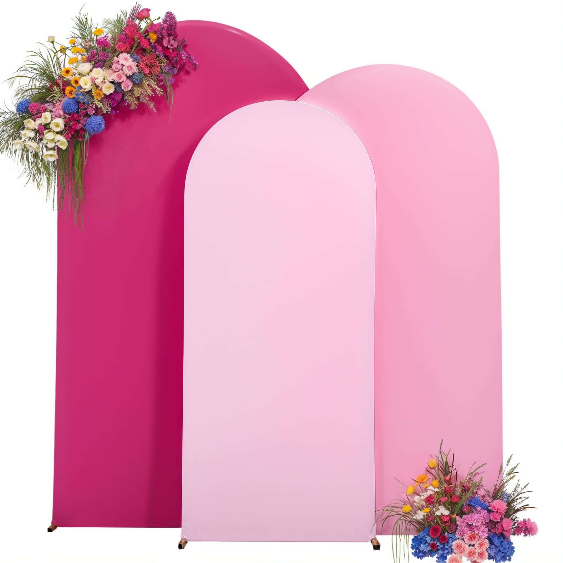 Pink Arch Backdrop Cover Set of 3 Wedding Arch Covers Stretchy Backdrop 7.2FT 6.6FT 6FT Decorations Baby Shower Bridal Shower Photo Birthday Party Hot