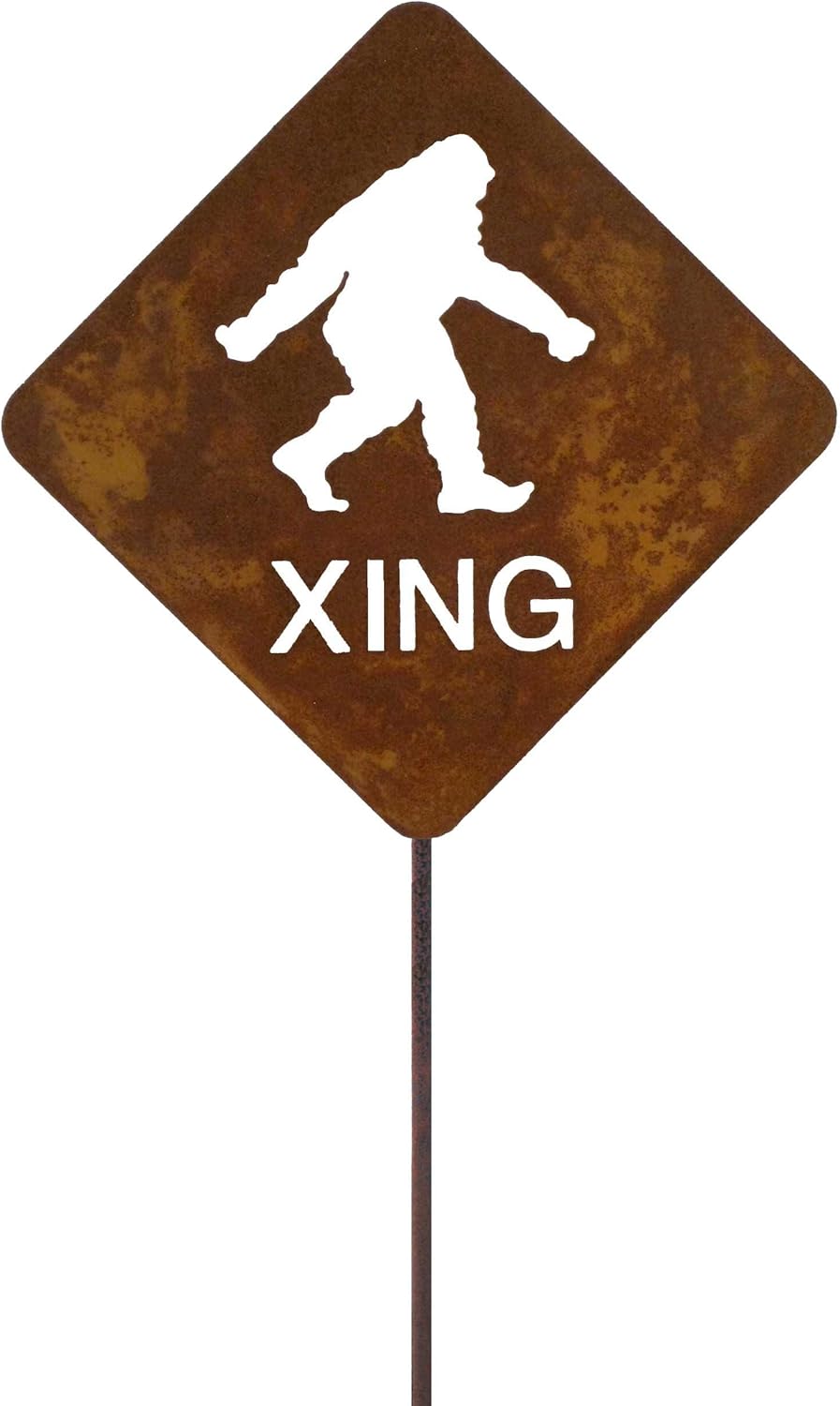 Bigfoot Crossing Steel Yard and Garden Sign