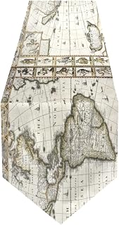 Ancient America Old Map with Greenland Insert Map 18" X 72" Rectangle Table Runner Long Tablecloth Placemat for Party Home Decor Indoor Outdoor Office Kitchen Dining Wedding