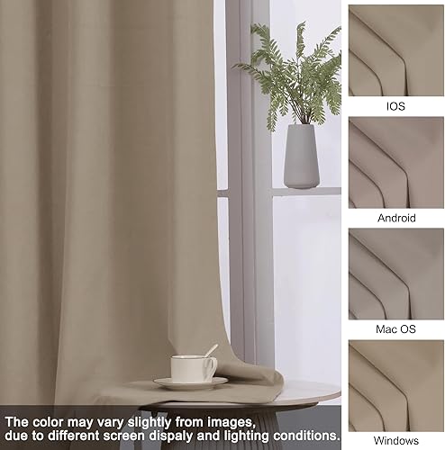 Miniatura 7 de Fcoise - Cortinas opacas de terciopelo de 54 pulgadas de largo, panel de cortina con ojales antioxidantes, 100 % bloqueo de luz, para puerta,