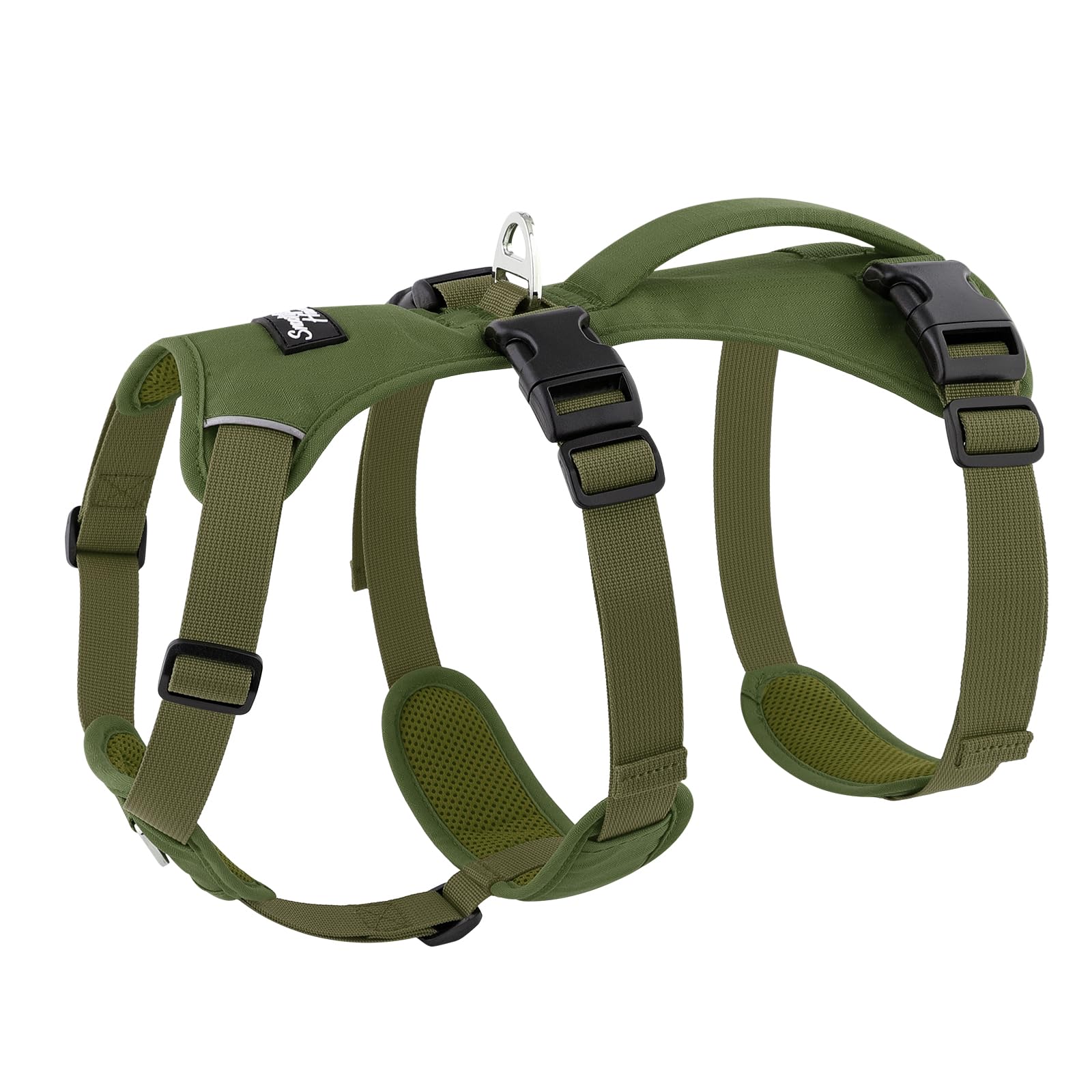 Snootiful Hound Lightweight Summer Harness for Sighthounds – Breathable, Escape Proof Dog Harness for Greyhounds, Whippets & Lurchers – No Pull, Comfortable Fit (Olive Green, XXS)