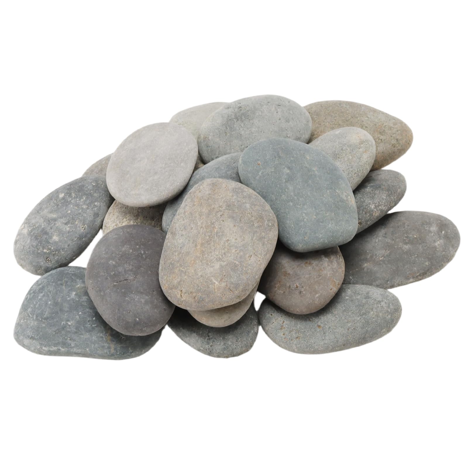 JAPCHET 20 PCS Large Painting Pebbles, 8-10cm Grey Stone Rocks for Art, DIY Craft, Garden Decoration