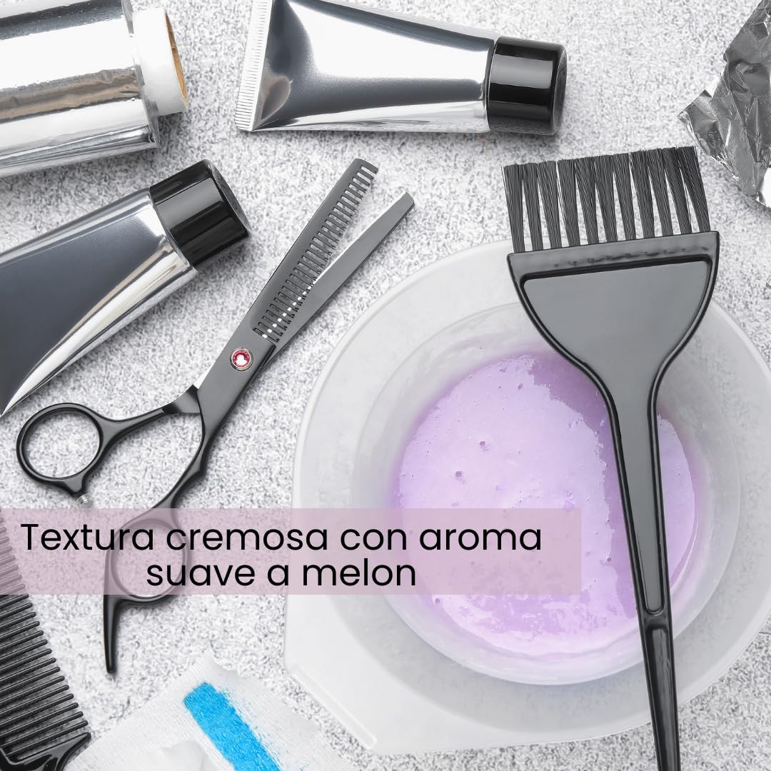Polvo Decolorante Profesional Violeta 9 tonos de aclarado | Fórmula SIN AMONÍACO | DUST FREE | Antiamarillo | Protege la fibra capilar gracias a la Keratina y Betaína | Olor a Melón. 500g MOI HAIRCARE — view 3