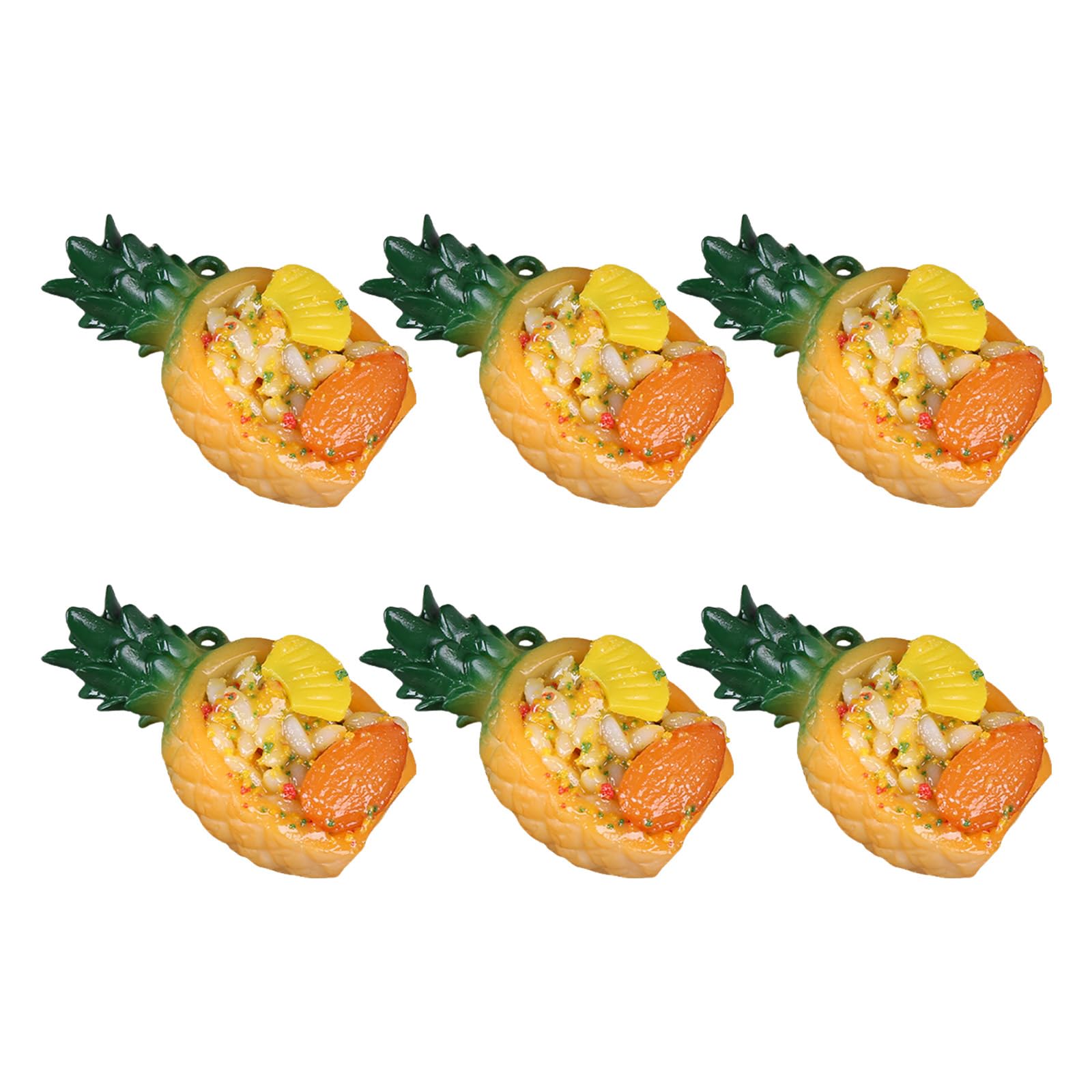 Buxuaaaa Almond Pineapple 09 Simulation Pineapple Fried Rice Model Realistic Artificial Pineapple Fried Rice Model For Kitchen Display, Photo Props Food Simulations