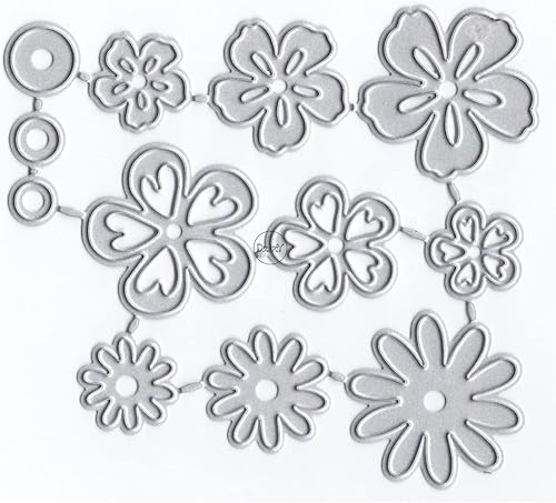 DzIxY Troqueles de corte de metal de flores para kit de fabricación de tarjetas, papel de gofrado, troquelados, plantillas de máquina de álbumes de