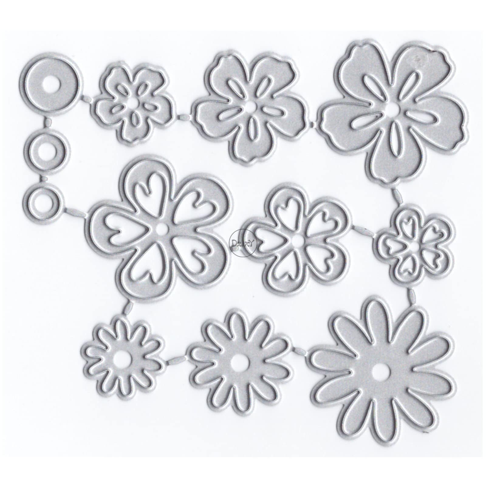 DzIxY Flowers Metal Cutting Dies for Card Making Kit Embossing Paper Die Cuts Scrapbook Machine Stencils Storage Pockets Supplies — image 1