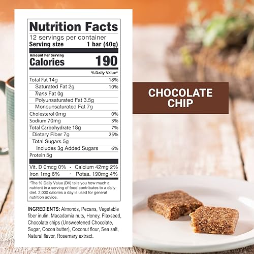 Miniatura 2 de Prolon Barras de ayuno 0.18 oz de proteína, 0.17 oz de fibra Apto para dieta cetogénica, sin gluten, sin lácteos, a base de plantas Nutrición