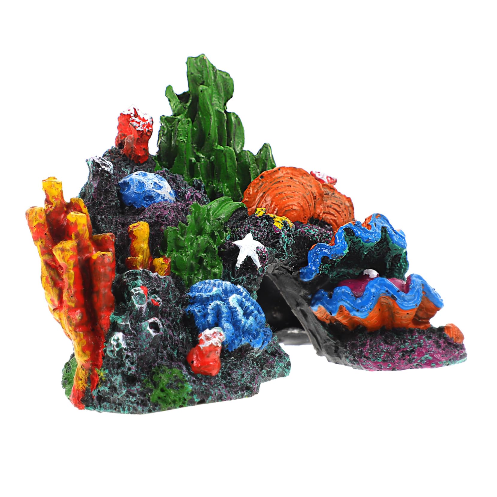 VANZACK 4piezas Adorno De Acuario De Coral Artificial Decoración para Peceras y Terrarios Simulación De Arrecife De Coral Accesorio De Paisajismo Acuático Resistente Larga Duración