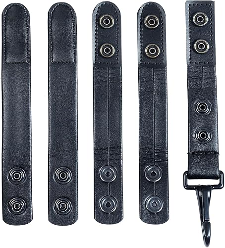 Miniatura 3 de TAFTACFR Portacinturón de servicio con broches dobles (juego de 4) + 1 portero con clip de metal fuerte para llave (paquete de 1)