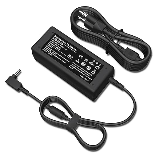 19V 3.42A 65W AC Adapter Laptop Charger for Acer Chromebook 11 13 14 15 R11 CB3 CB5 C740 C720 C720p C738T C731 CB3-532 CB3-131 CB3-111 CB3-531 CB5-571 CB5-311 CB5-132T PA-1650-80 PA-1450-26 Power Cord