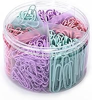 Vista 8 de Clips de papel de color macarón, clip de papel grande, clip de papel jumbo de 2 pulgadas, 300 clips de papel grandes para suministros de oficina