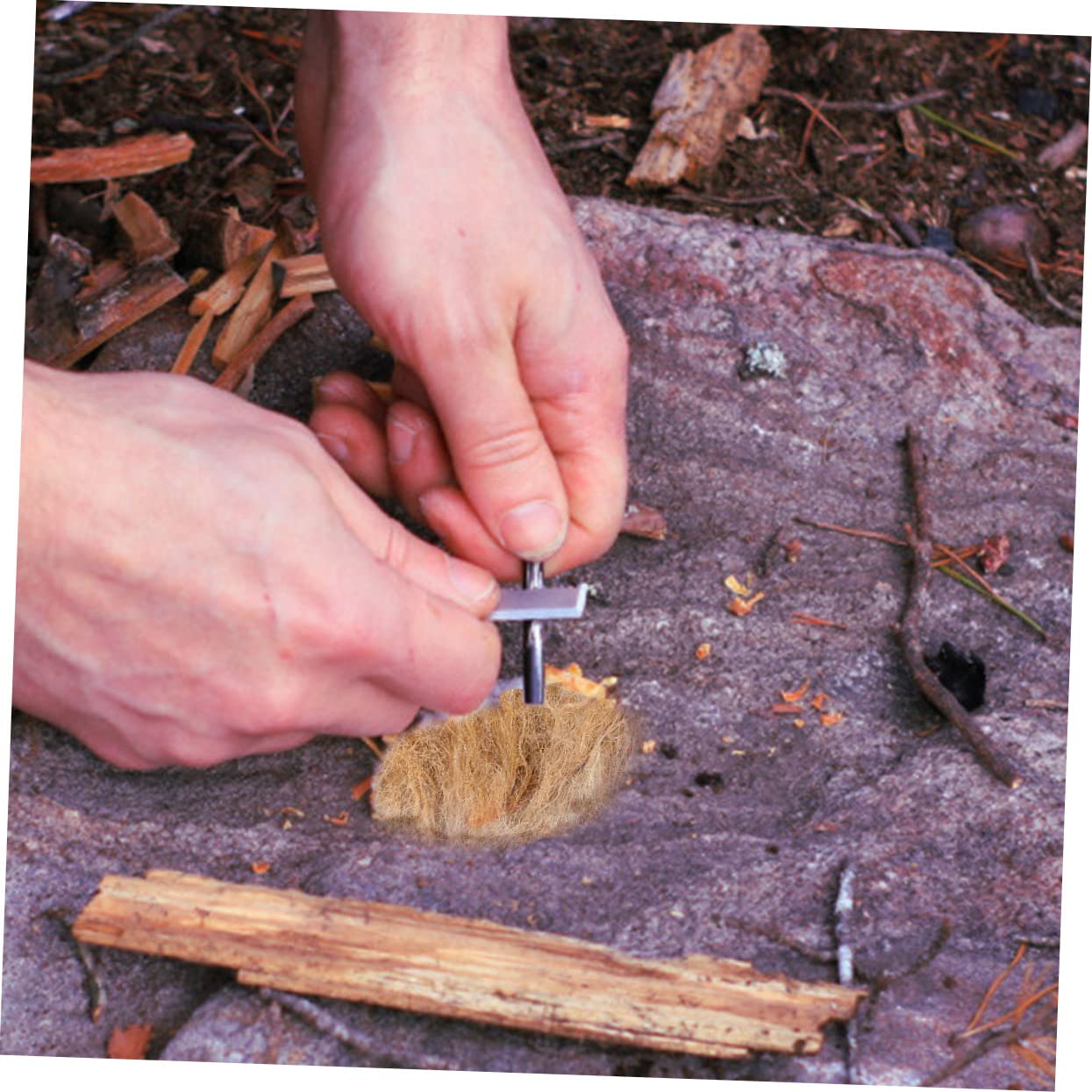 Lot De 4 Allume-feu Légers pour Camping Outils De Feu Professionnels Facile à Utiliser Équipement De Survie Compact 3 Pièces x 4