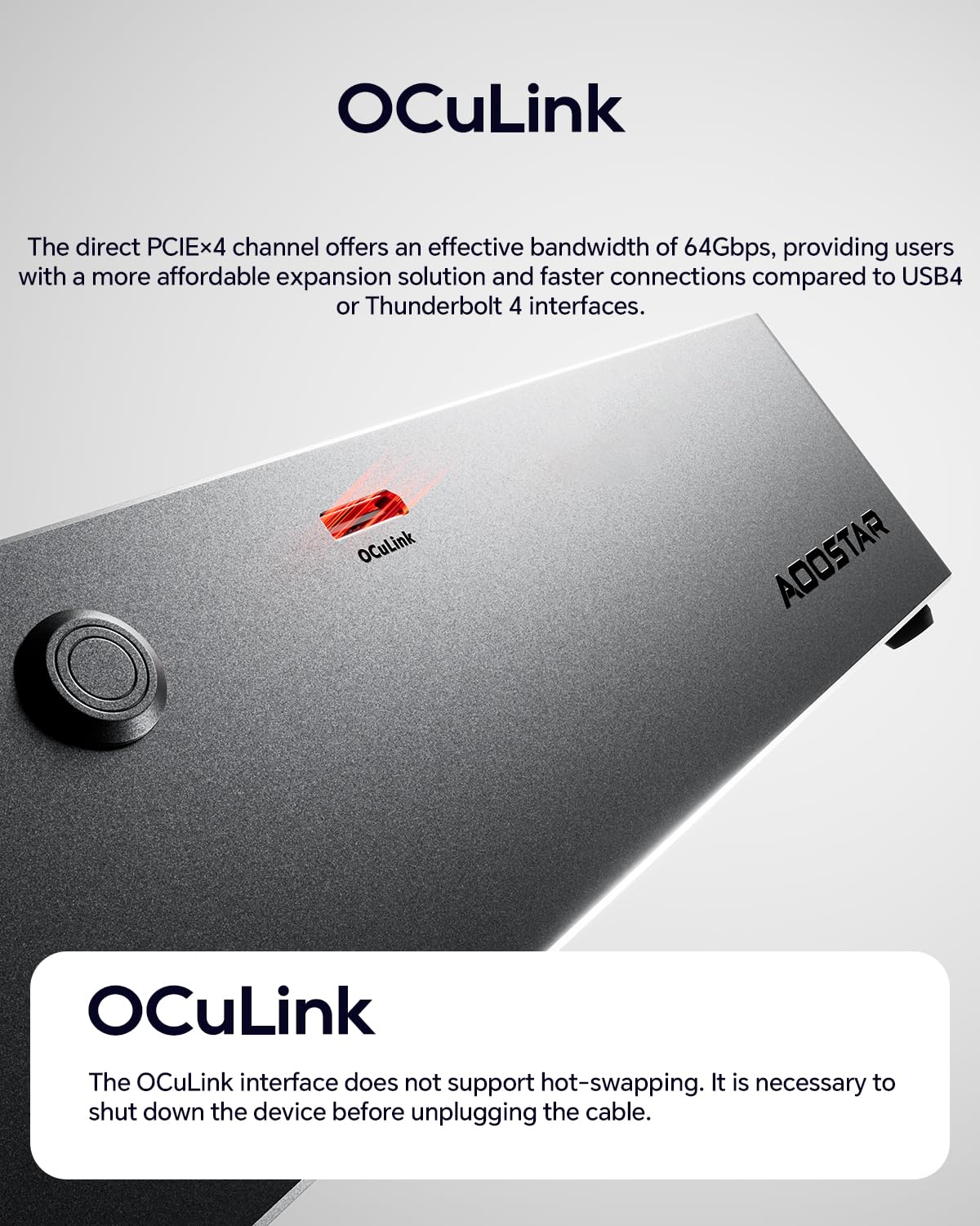 Amazon.co.jp: AOOSTAR AG01 外部GPUドッキングステーション、EGPU