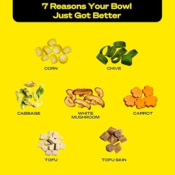 immi Ramen Complete Meal Bundle: Creamy Chicken Cup Noodles 6 Pack + 13oz Deluxe Vegetable Toppings 18g Protein & Ready to Eat (Low Carb & Keto)
