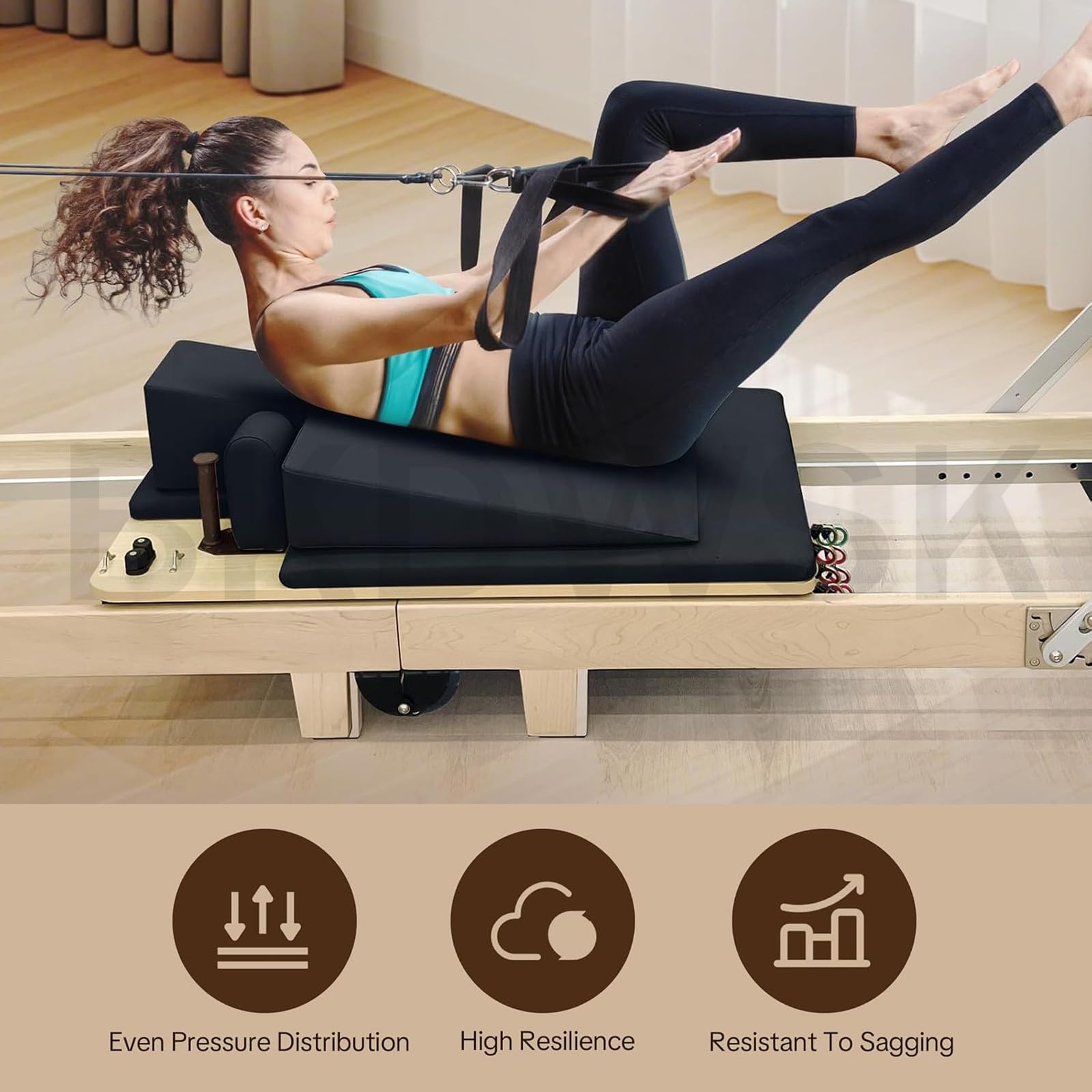 Coussin Compensé Pilates Reformer pour Entraînement Domestique