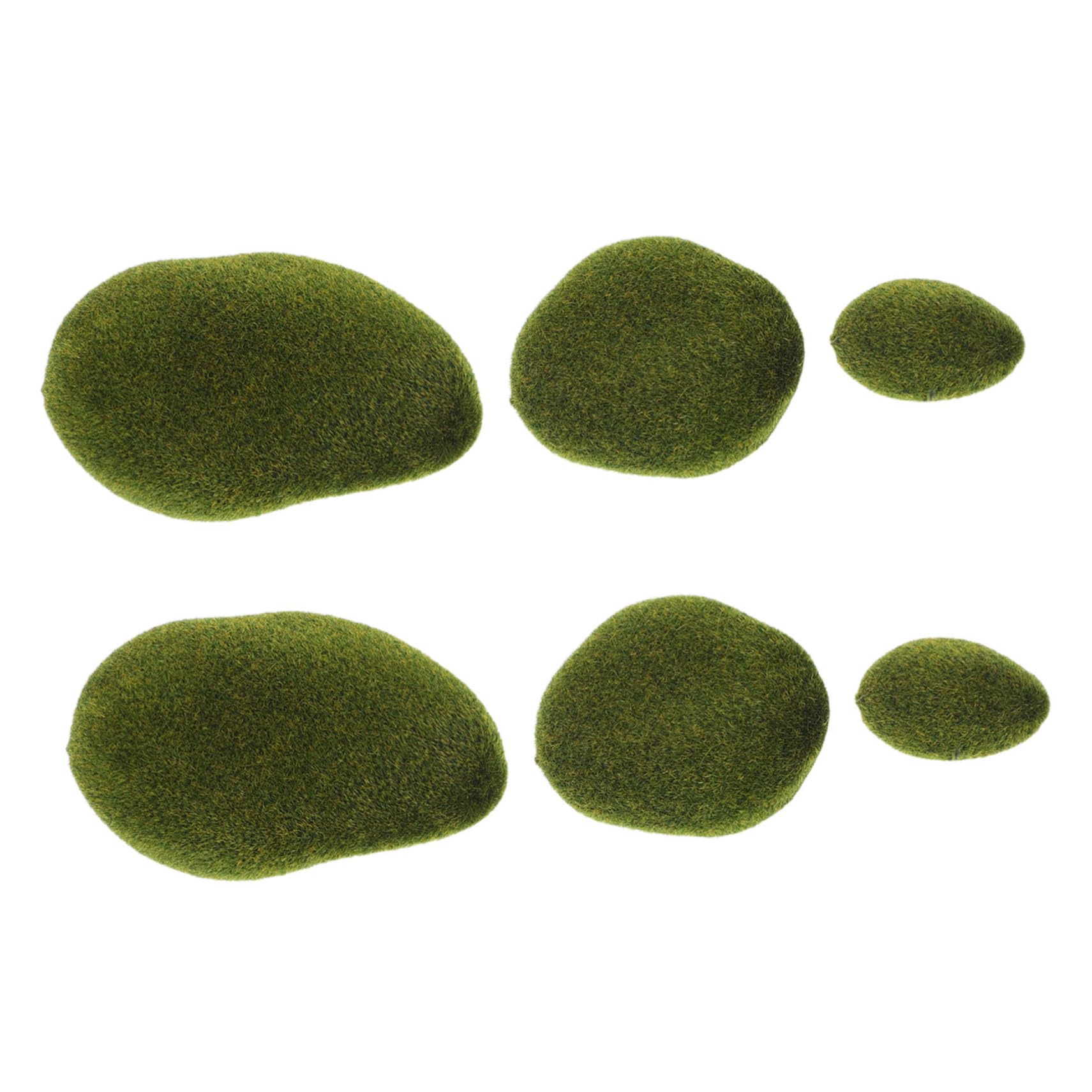 Beatifufu Simulated Moss Stone Moss Decoration Rocks for Educational Models Craft Props