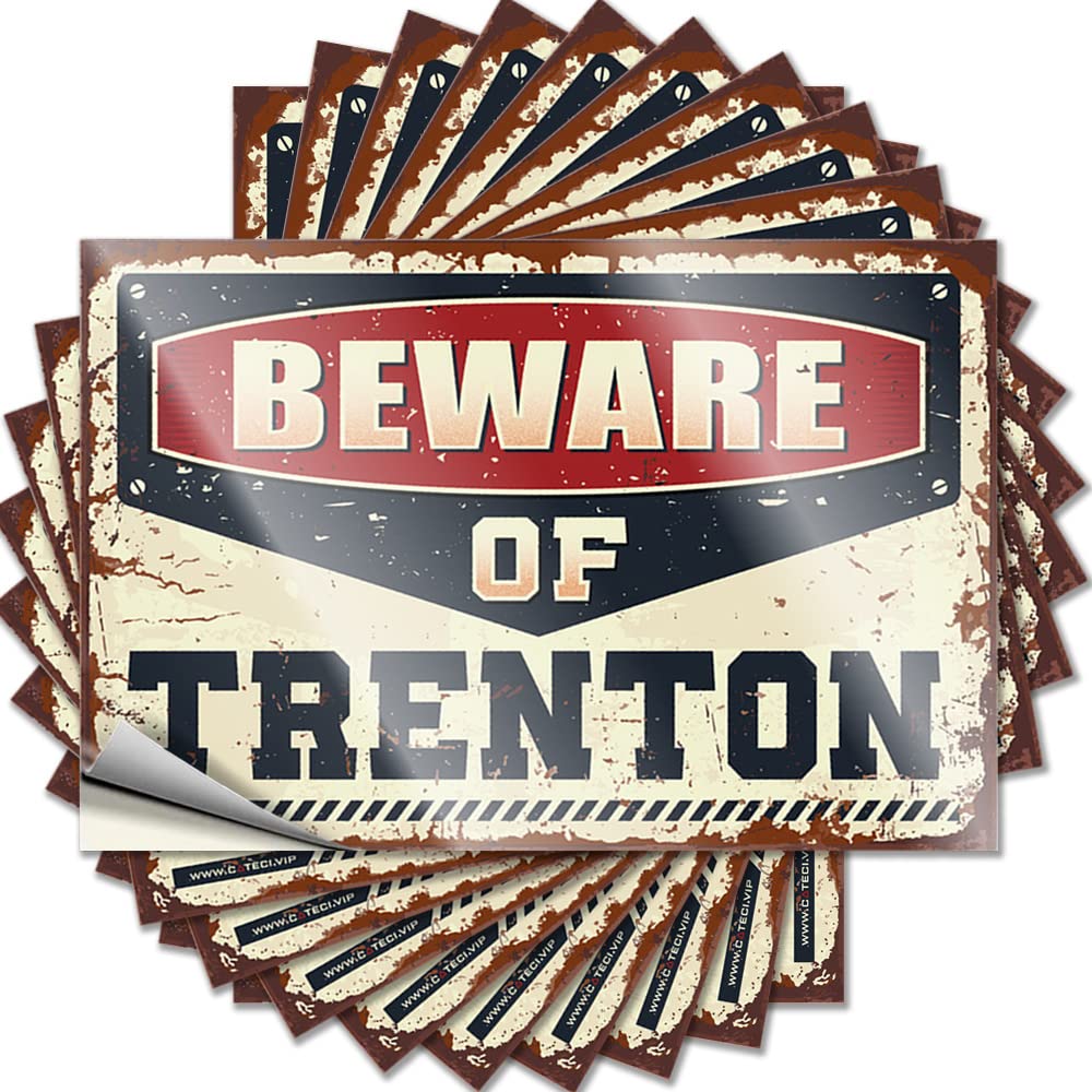 Core Decal Durable Case | Beware of Trenton Heavy Self Adhesive Sticker for Paw DIY(12X18CM)