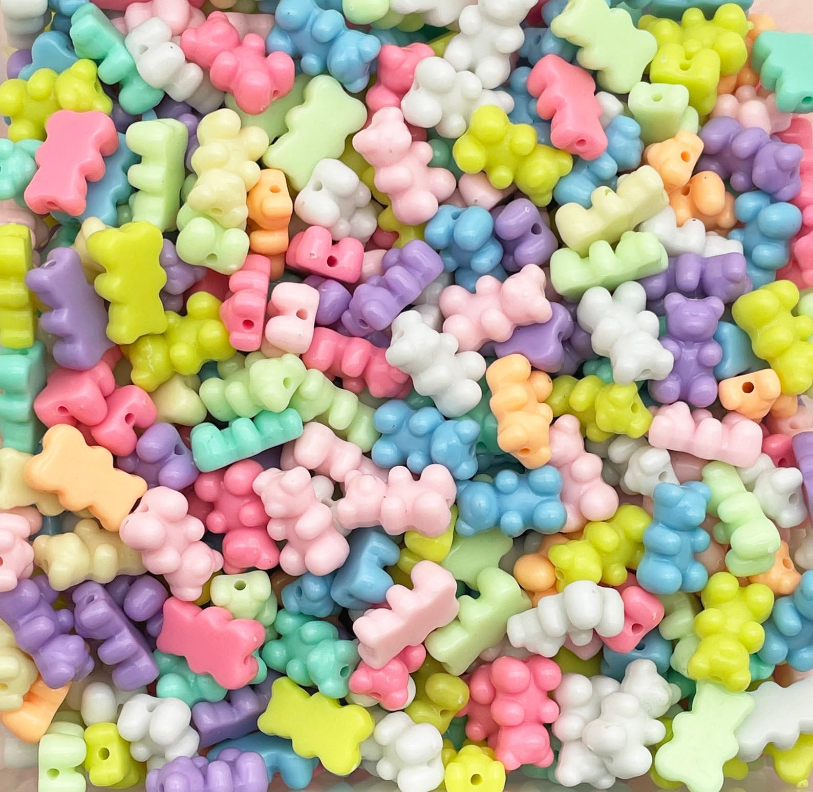 SATRA TRADERS Gummy Bear Plastic Beads | Size : 12mm | 100gram