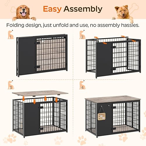 Foldable Dog Crate Furniture — lifestyle photo