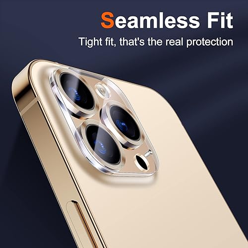 Miniatura 7 de UniqueMe Paquete de 3 Compatible con iPhone 12 Pro Max de 6.7 pulgadas, protector de lente de cámara de vidrio templado, compatible con fundas nueva