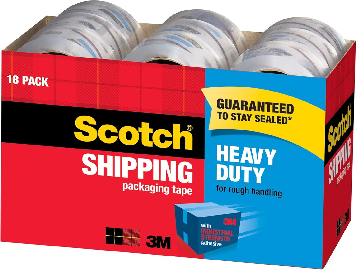 Best Cyber Monday 🔥 Scotch Heavy Duty Packaging Tape, 1.88 x 54.6 yd, Designed for Packing, Shipping and Mailing, Strong Seal on All Box Types, 3 Core, Clear, 18 Rolls (3850-18CP) Get Special Price Scotch Heavy Duty Packaging Tape, 1.88 x 54.6 yd, Designed for Packing, Shipping and Mailing, Strong Seal on All Box Types, 3 Core, Clear, 18 Rolls (3850-18CP)