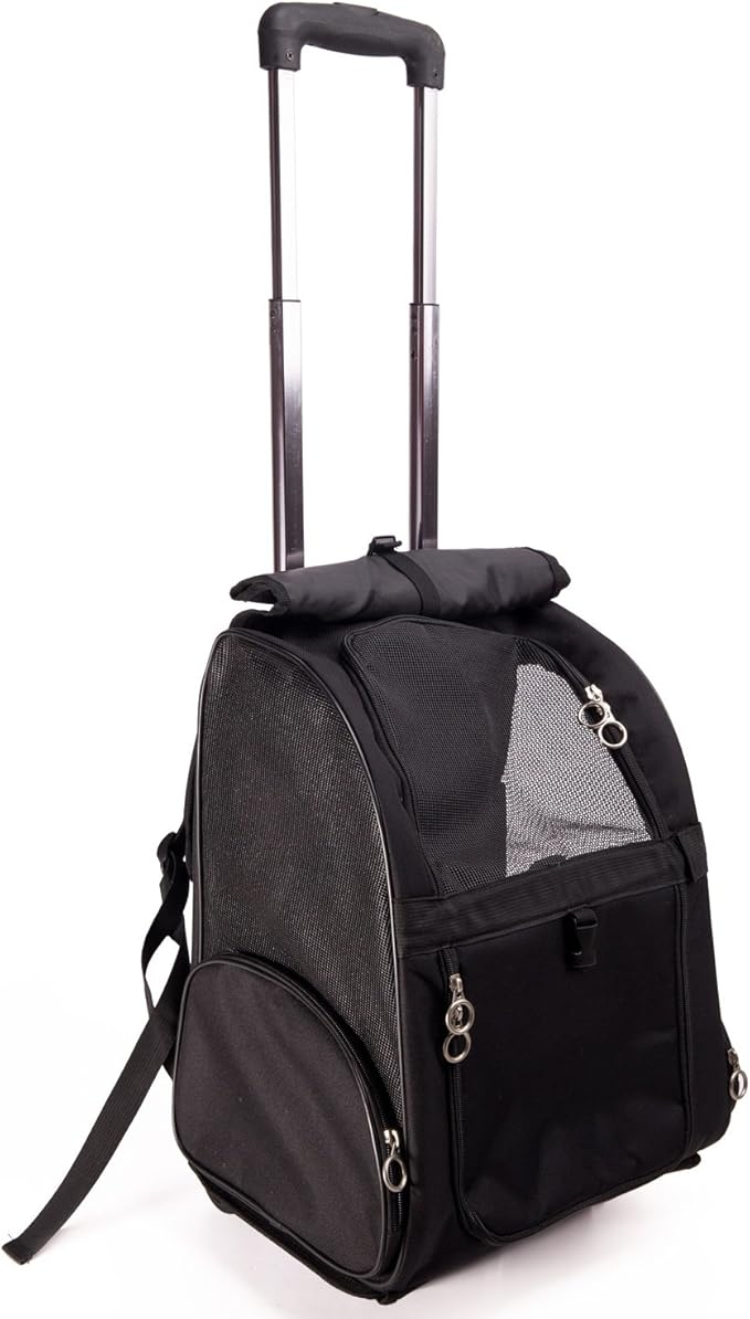 Kuoser 4in1 Oxford Pet Carrier Rolling Backpack Puppy