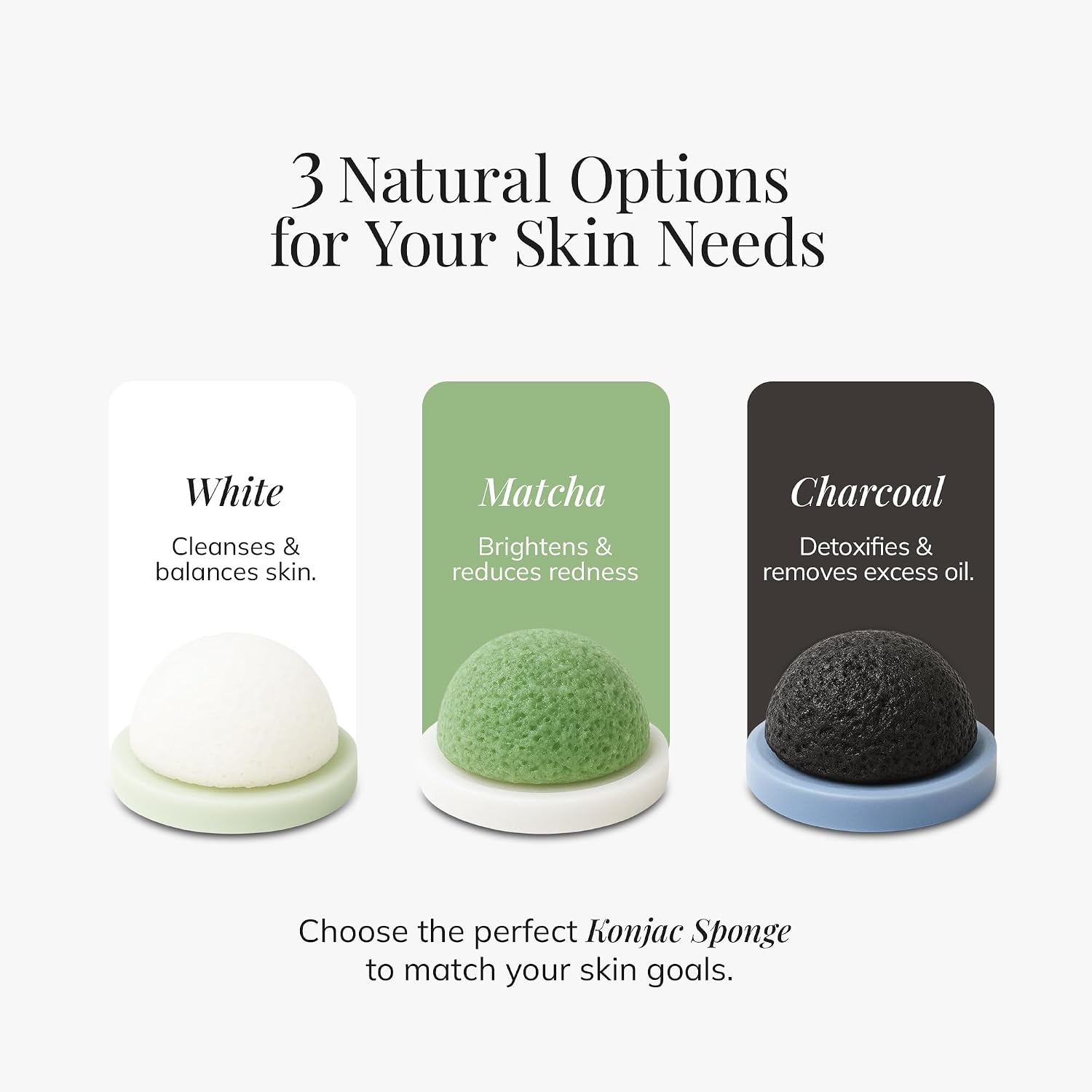 Konjac Sponge Gentle Face Exfoliator & Deep Pore Cleanser Charcoal image 2