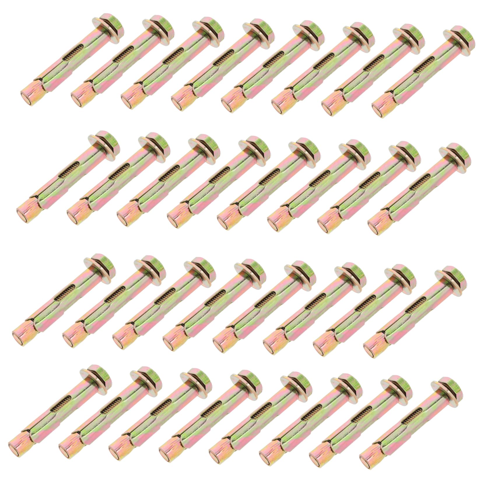 GANAZONO 50pcs Nut Expansion Screws Concrete Assortment Kit Expansion Head Bolts M8 for Solid Concrete