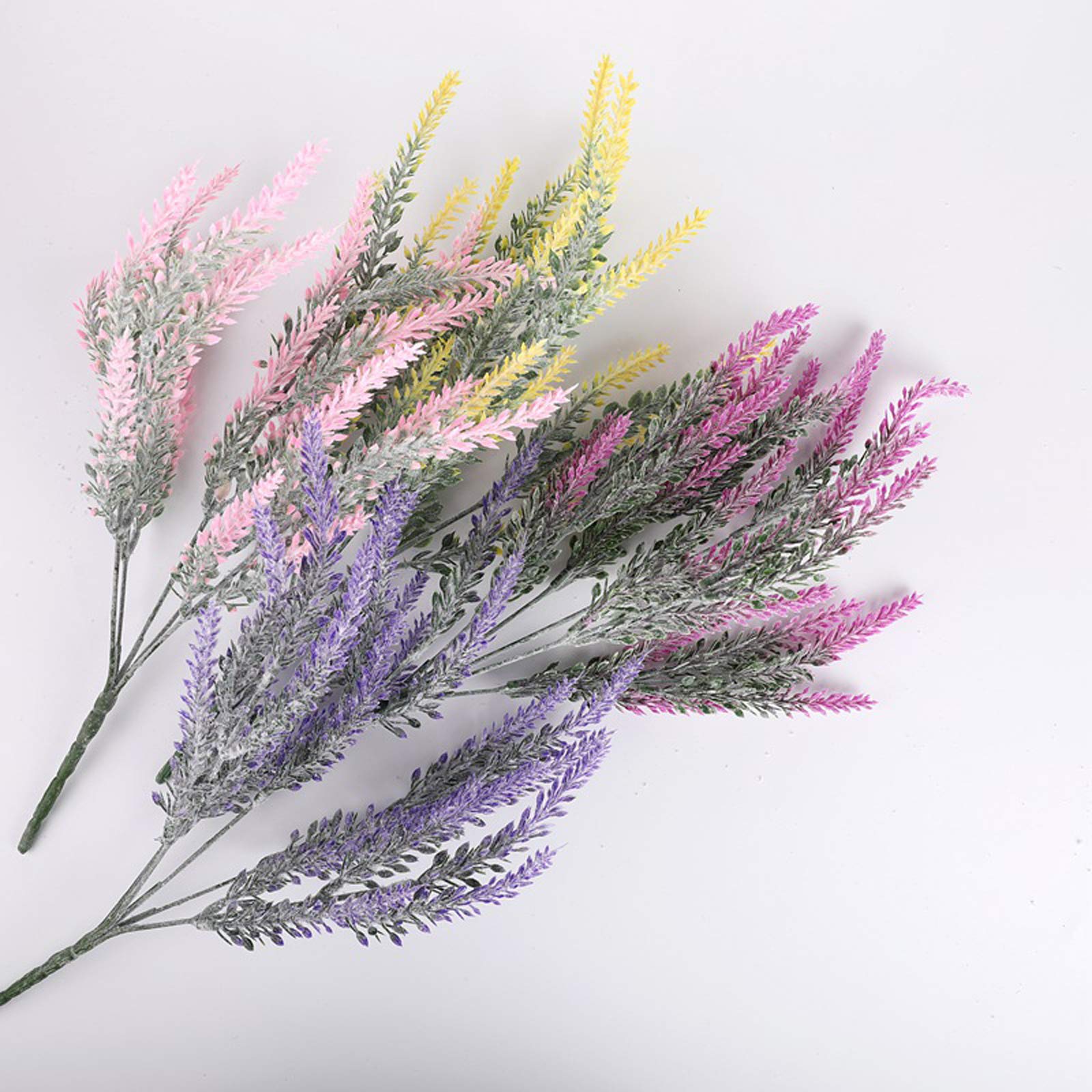 SBJKLYRN Simulated flowers, 4 Pcs Plastic Lavender Wedding Decorative Fake Flowers for...
