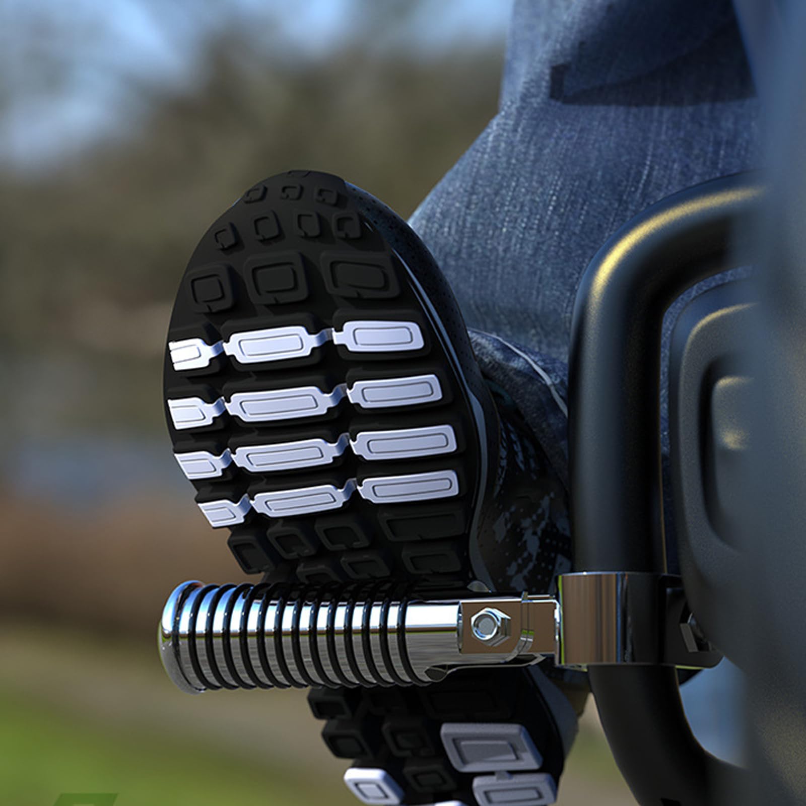 Poggiapiedi Per Moto, 2 Pezzi Universali Modificati Cnc Poggiapiedi Per Barre Paramotore Per Moto 28 Mm-32 Mm Pedali Pieghevoli A 90 Gradi In Lega Di Alluminio Con Protezione In Gomma