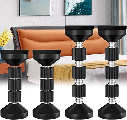 SZVPDKJ Marco de cama roscado ajustable, herramienta antivibración, topes de cabecera para tope de marco de cama de pared para evitar que el