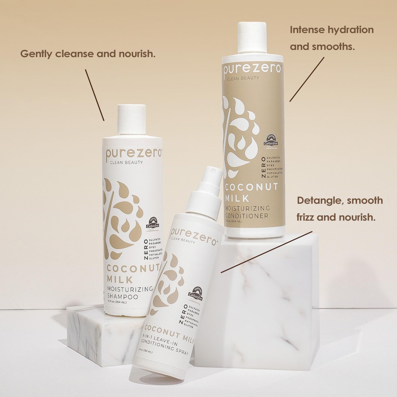 Amazon.com : Purezero Coconut Milk BUNDLE [12oz Shampoo +