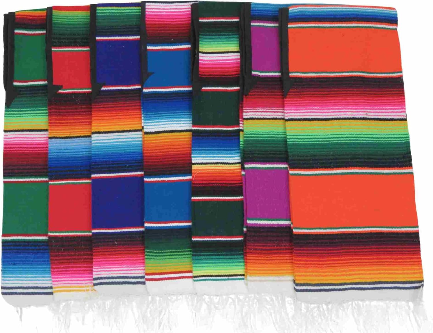 Leos Imports Authentic Mexican Poncho Serape for Kids and Teens, Handcrafted, Multicolor Striped Costume