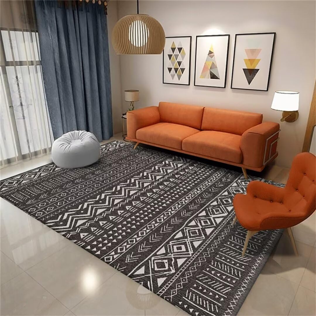 Tapis de chambre fille 160x200cm aux lignes grises