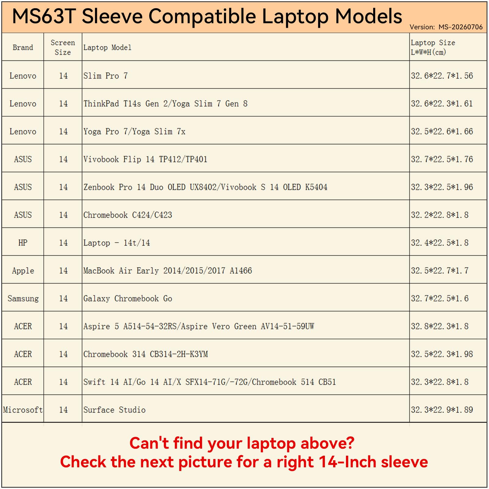 Smatree MS63T Twarda osłona 14 cali Etui na laptopa pasujące do Samsung Galaxy Chromebook Go, Lenovo Yoga Slim/Yoga Pro, dla Apple MacBook Air Early, HP/ASUS/ACER/Microsoft Surface