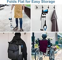 Vista 8 de Housolution Herramienta de agarre de alcance, agarradores extra largos de 43 pulgadas para ancianos, agarrador de garras de basura ligero y práctico