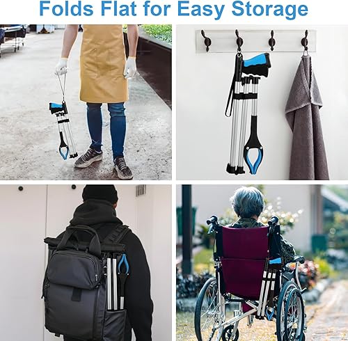 Miniatura 8 de Housolution Herramienta de agarre de alcance, agarradores extra largos de 43 pulgadas para ancianos, agarrador de garras de basura ligero y práctico