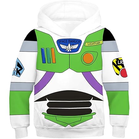 Amazon Co Jp ホーマイ Hoomai トイストーリー4 パーカー 子供服 長袖 バズライトイヤー コスプレ 仮装 ウッディ 大人 ハロウィン コスチューム キッズ フード付き 大きいサイズ 小さいサイズ Xs 子供グリーン おもちゃ 通販