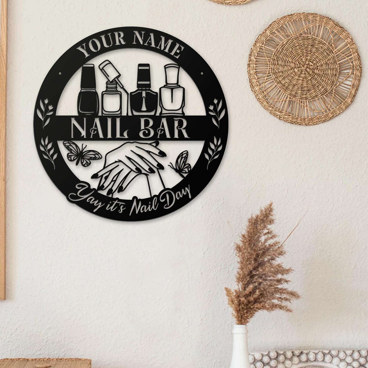 Custom Nail Bar Neon Metal Sign, Beauti Salon Girl Spa Hanging Decor, Girl Boss Wall Decor, Makeup Studio Decor, Nail Business Sign, Nail Tech Wall Art, Pedicure Neon Sign (01)