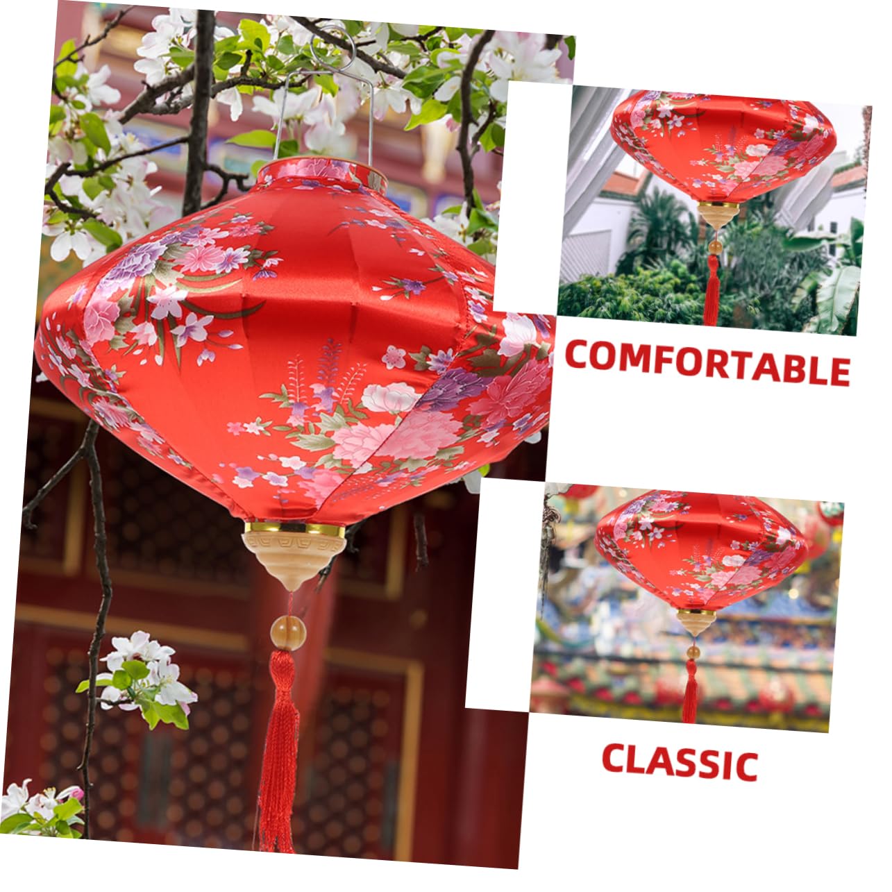BESPORTBLE 2piezas Linterna Floral para Celebraciones De Año y Bodas Adorno Colgante De Exterior Decoración Diseño y Narcisos