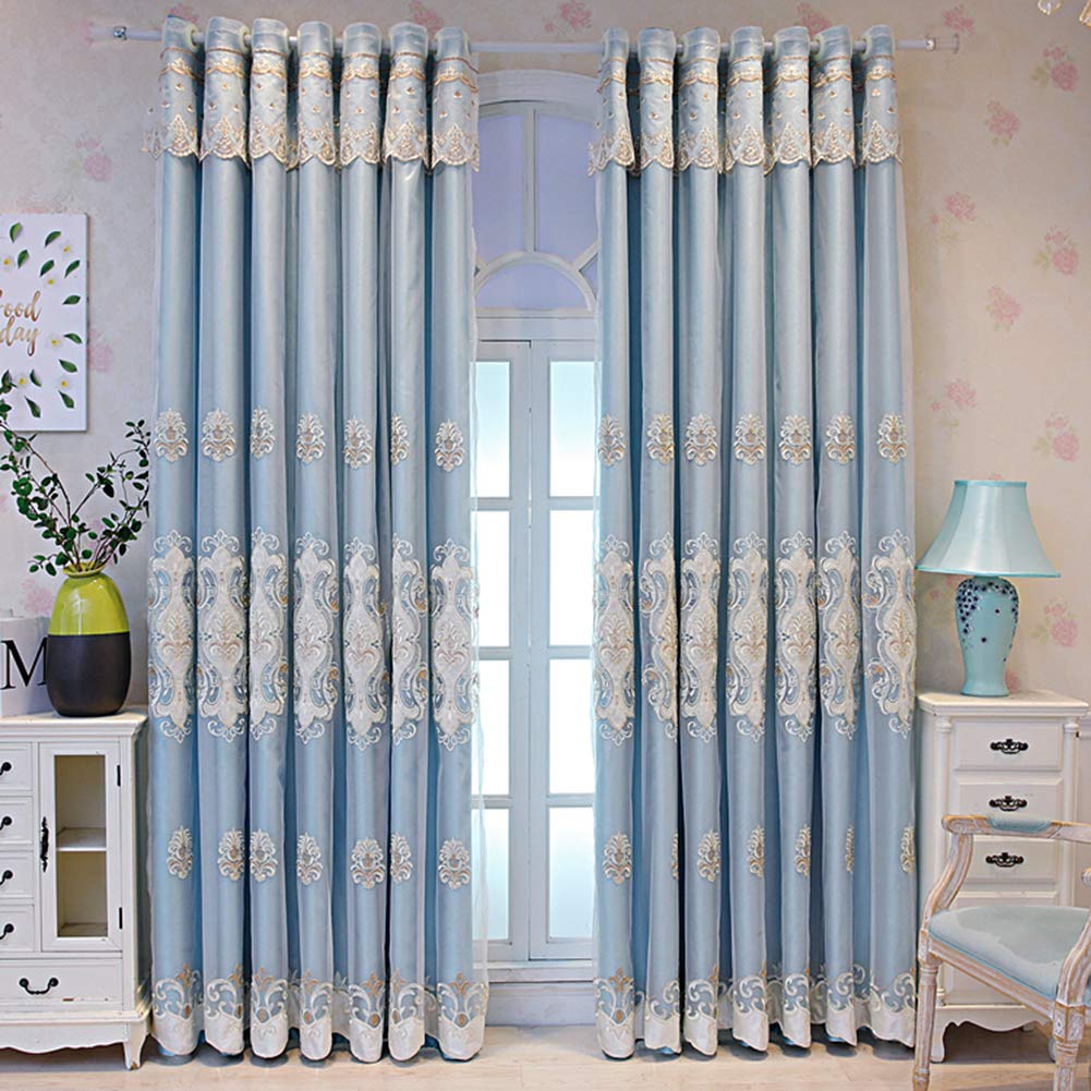 Tenda oscurante in tulle ricamato, a doppio strato, con occhielli, per soggiorno e camera delle ragazze, traspirante, a risparmio energetico, isolamento termico, divisorio per hotel