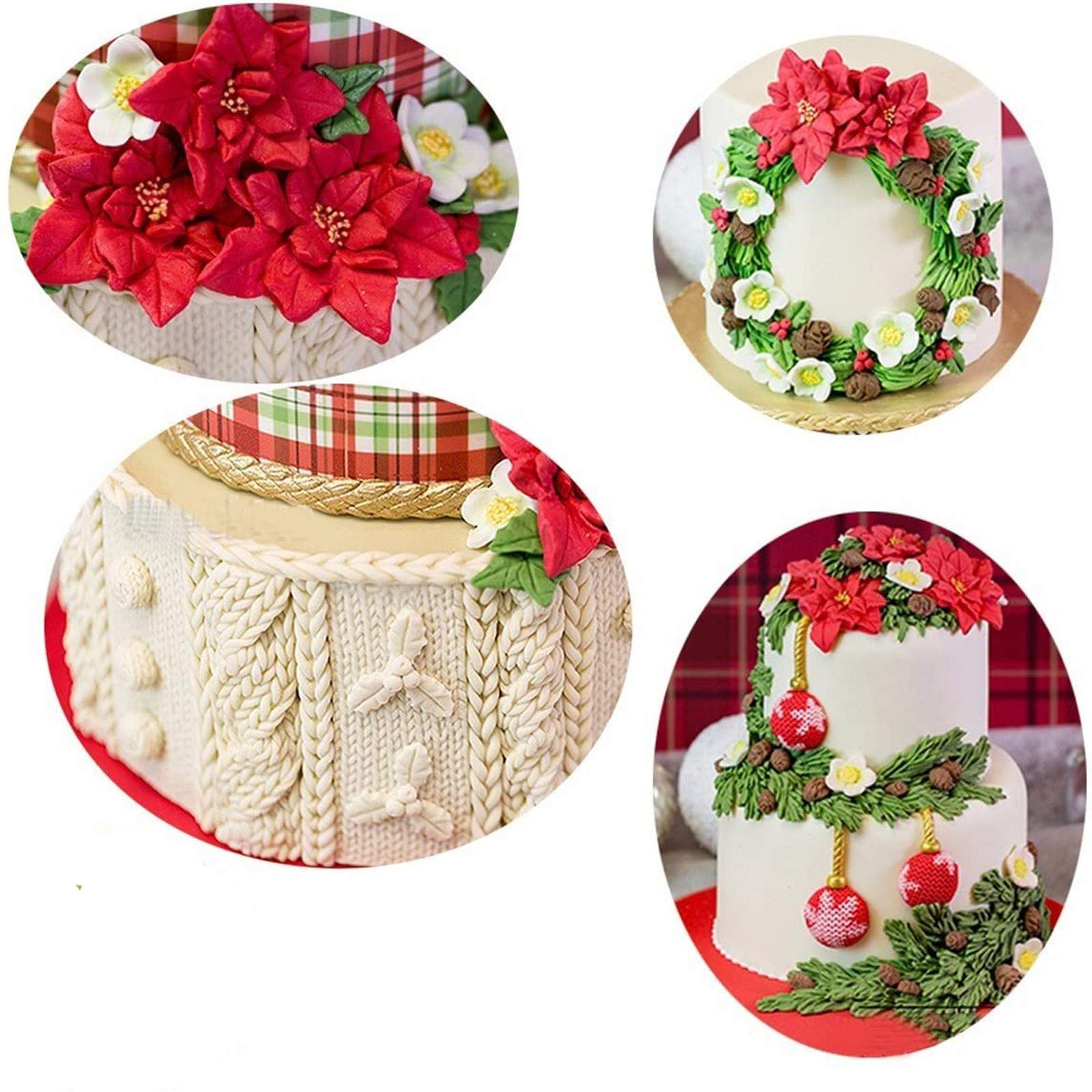 Molds Mold Fondant Cake Knitting Cake Mold Border Texture Silicone Cake Mould Small Nonstick Pan for Air Fryer