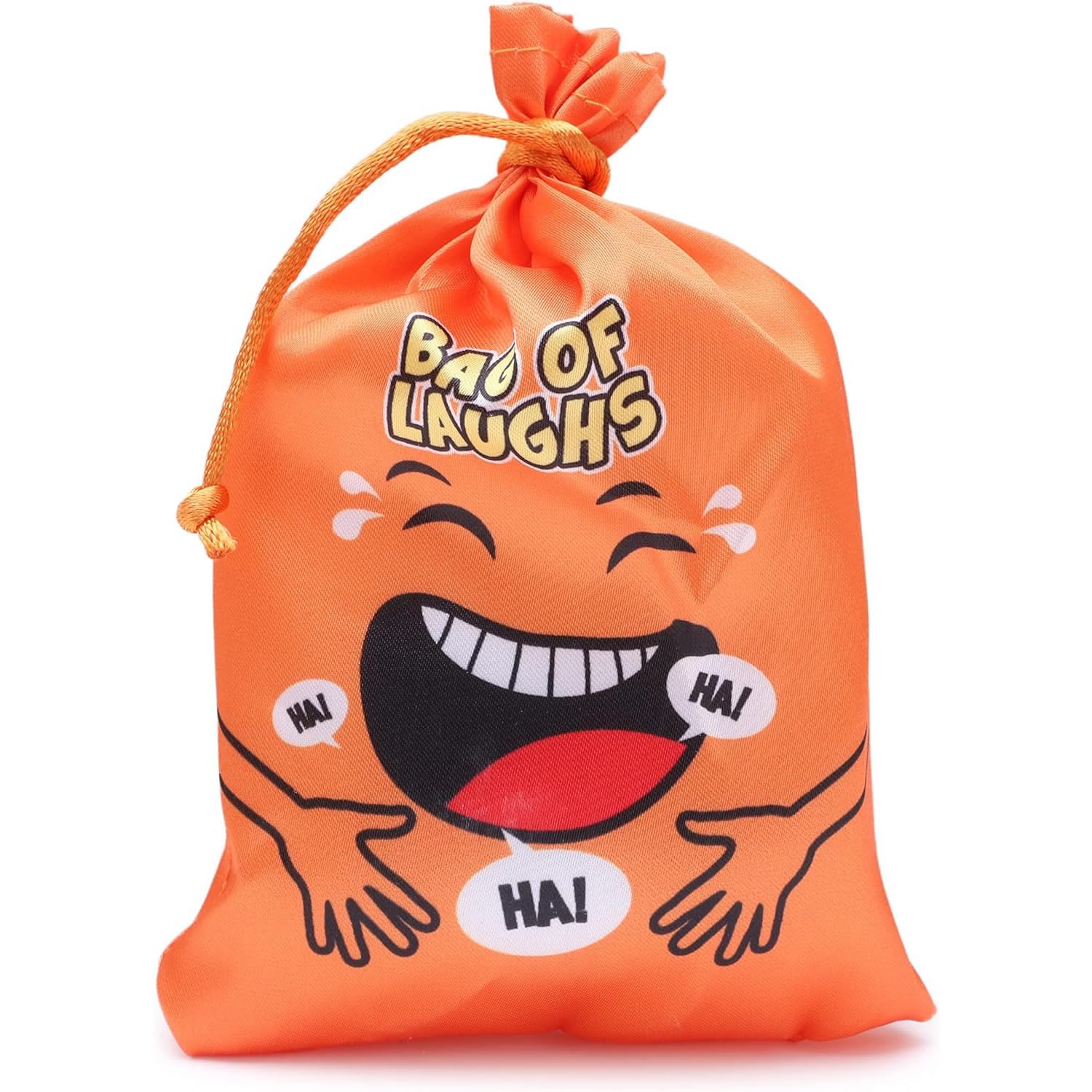 Bag of Laughs | Hilarious Squeeze Toy with Laughing Sounds | Novelty Fun Gift, Party Bag Filler, Stocking Filler Orange or Yellow (Orange) — image 1