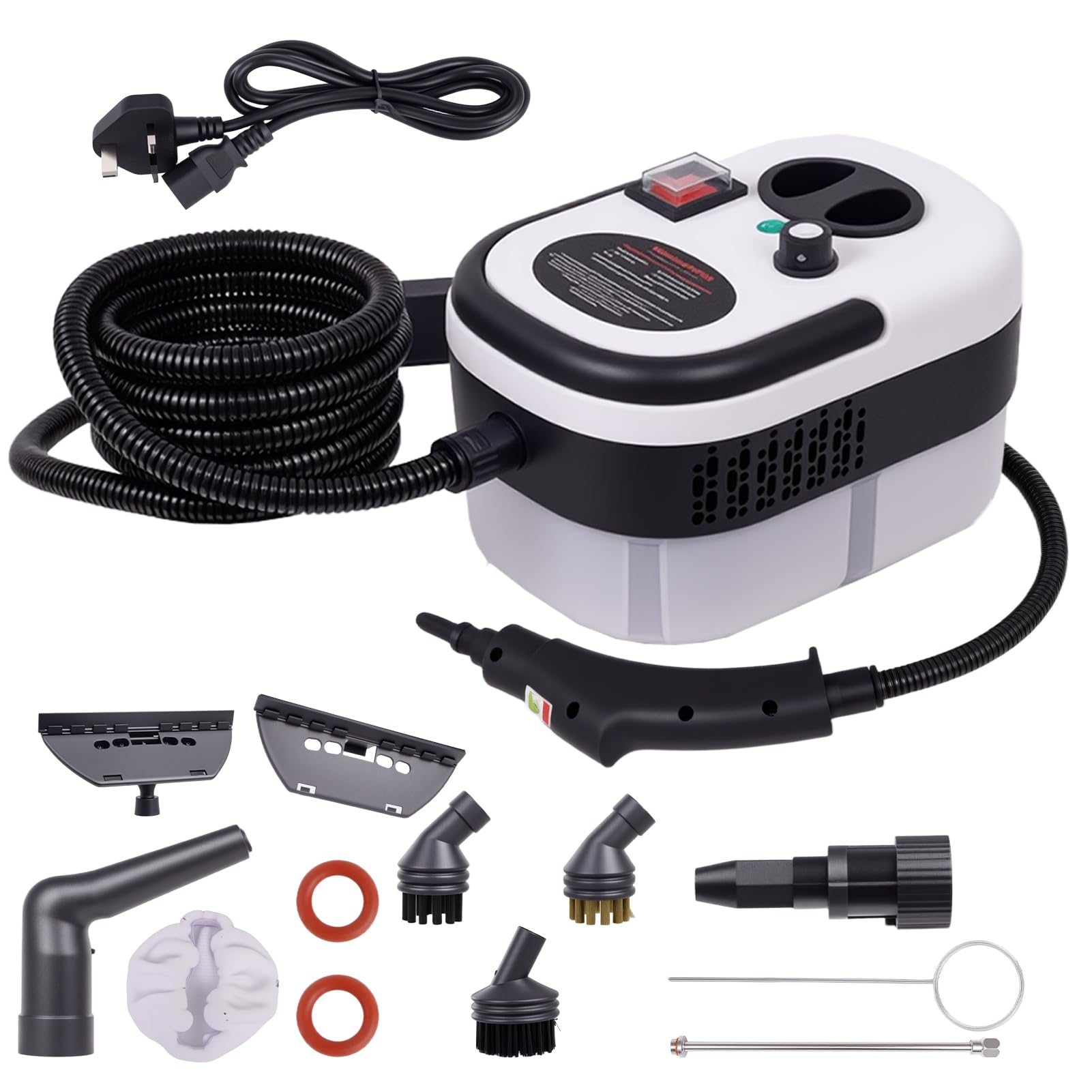 Steam Cleaner for Home Car 15s Fast Heat Portable Steam for Cleaning Handheld 1 2L Tank 6-Level Adjustable