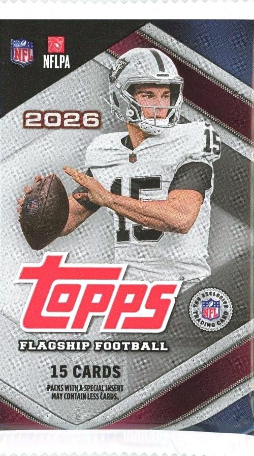 Amazon.com: 2026 Topps Football EXCLUSIVE Factory Sealed MEGA Foil